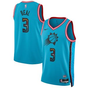 custom Phoenix Suns #3 Bradley Beal Unisex Turquoise 2023-24 Swingman Jersey - City Edition