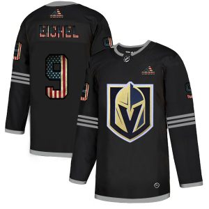 Vegas Golden Knights #9 Jack Eichel Adidas Men's Black USA Flag Limited NHL Jersey