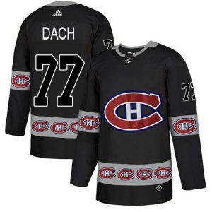 wholesale Adidas Canadiens #77 Kirby Dach Black Authentic Team Logo Fashion Stitched NHL Jersey