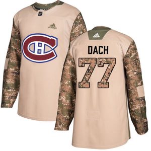 cheap Adidas Canadiens #77 Kirby Dach Camo Authentic 2017 Veterans Day Stitched NHL Jersey