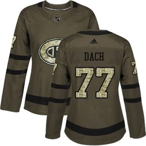 wholesale Adidas Canadiens #77 Kirby Dach Green Salute to Service Women's Stitched NHL Jersey