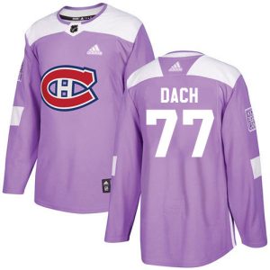 Adidas Canadiens #77 Kirby Dach Purple Authentic Fights Cancer Stitched NHL Jersey