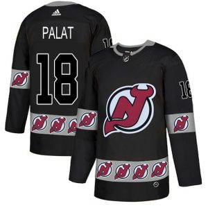 custom Adidas Devils #18 Ondrej Palat Black Authentic Team Logo Fashion Stitched Youth NHL Jersey