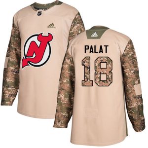 Adidas Devils #18 Ondrej Palat Camo Authentic 2017 Veterans Day Stitched NHL Jersey