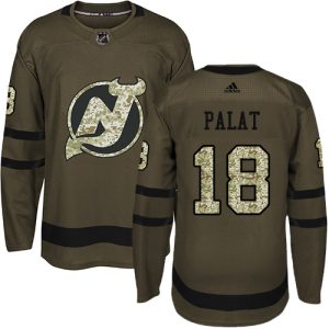 elite Adidas Devils #18 Ondrej Palat Green Salute to Service Stitched NHL Jersey