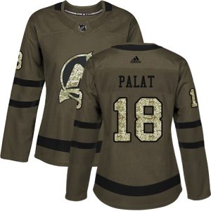 cheap Adidas Devils #18 Ondrej Palat Green Salute to Service Women's Stitched NHL Jersey