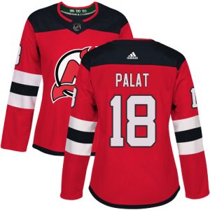 Adidas Devils #18 Ondrej Palat Red Home Authentic Women's Stitched NHL Jersey