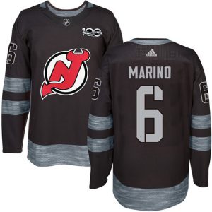 Adidas Devils #6 John Marino Black 1917-2017 100th Anniversary Stitched NHL Jersey