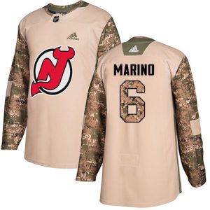 Adidas Devils #6 John Marino Camo Authentic 2017 Veterans Day Stitched NHL Jersey