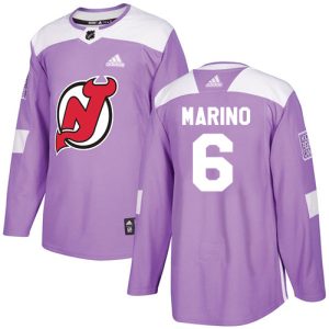 adidas devils #6 john marino purple authentic fights cancer stitched nhl wholesale jersey