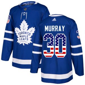 Adidas Maple Leafs #30 Matt Murray Blue Home Authentic USA Flag Stitched NHL Jersey