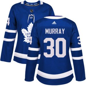 replica Adidas Maple Leafs #30 Matt Murray Blue Home Authentic Women's Stitched NHL Jersey