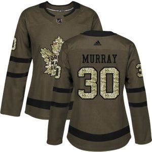 Adidas Maple Leafs #30 Matt Murray Green Salute to Service Women's Stitched NHL Jersey