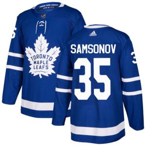 adidas maple leafs #35 ilya samsonov blue home authentic stitched nhl custom jersey