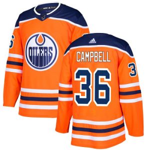 Adidas Oilers #36 Jack Campbell Orange Home Authentic Stitched NHL Jersey