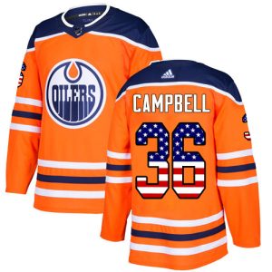 adidas oilers #36 jack campbell orange home authentic usa flag stitched nhl elite jersey