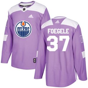 adidas oilers #37 warren foegele purple authentic fights cancer stitched nhl personalized jersey