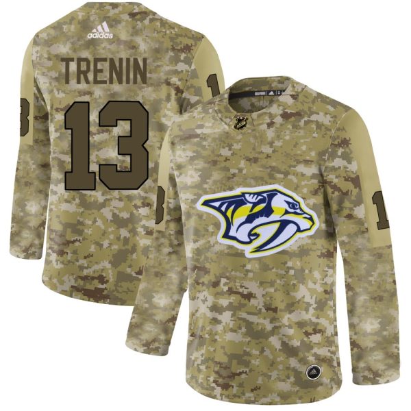 Adidas Predators #13 Yakov Trenin Camo Authentic Stitched NHL Jersey