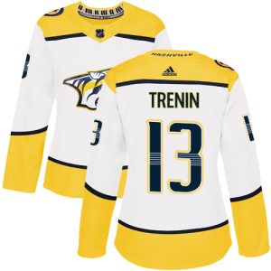 adidas predators #13 yakov trenin white road authentic women's stitched nhl cheap jersey