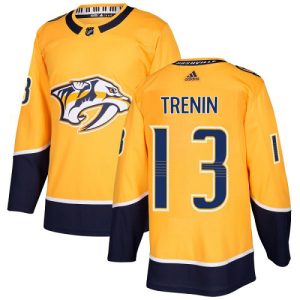 authentic Adidas Predators #13 Yakov Trenin Yellow Home Authentic Stitched NHL Jersey