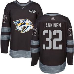 personalized Adidas Predators #32 Kevin Lankinen Black 1917-2017 100th Anniversary Stitched NHL Jersey