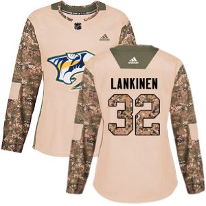 adidas predators #32 kevin lankinen camo authentic 2017 veterans day women's stitched nhl wholesale jersey