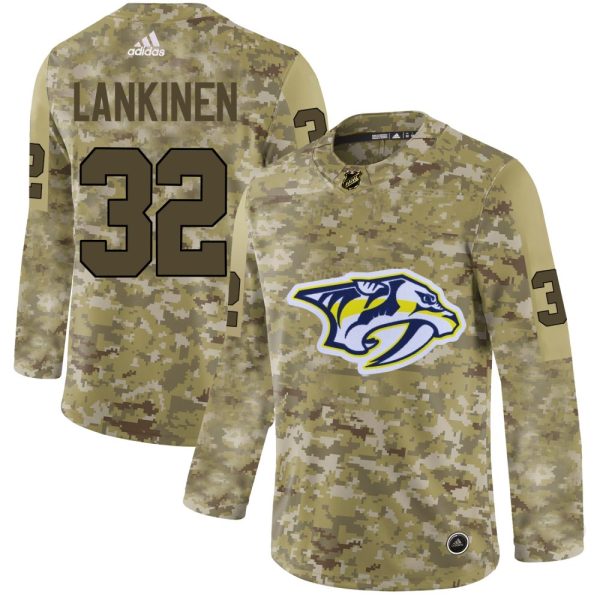 Adidas Predators #32 Kevin Lankinen Camo Authentic Stitched NHL Jersey