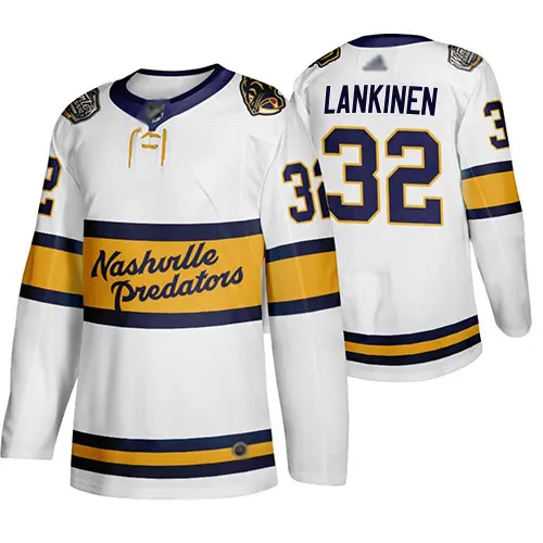 Adidas Predators #32 Kevin Lankinen White Authentic 2020 Winter Classic Stitched NHL Jersey