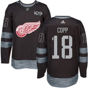 Adidas Red Wings #18 Andrew Copp Black 1917-2017 100th Anniversary Stitched NHL Jersey