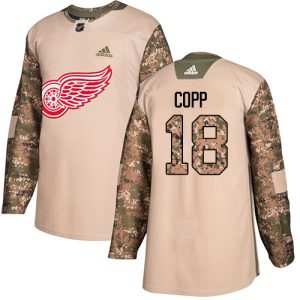 Adidas Red Wings #18 Andrew Copp Camo Authentic 2017 Veterans Day Stitched NHL Jersey