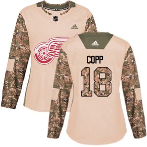 Adidas Red Wings #18 Andrew Copp Camo Authentic 2017 Veterans Day Women's Stitched NHL Jersey