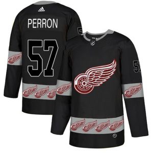 adidas red wings #57 david perron black authentic team logo fashion stitched nhl authentic jersey