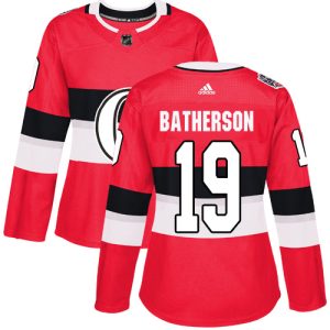 elite Adidas Senators #19 Drake Batherson Red Authentic 2017 100 Classic Women's Stitched NHL Jersey