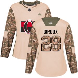 adidas senators #28 claude giroux camo authentic 2017 veterans day women's stitched nhl wholesale jersey