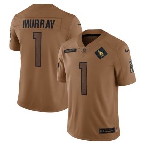 Arizona Cardinals #1 Kyler Murray Men's 2023 Salute To Service Limited Jersey - Brown