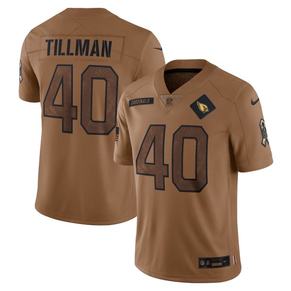 Arizona Cardinals #40 Pat Tillman Men's 2023 Salute To Service Limited Jersey - Brown