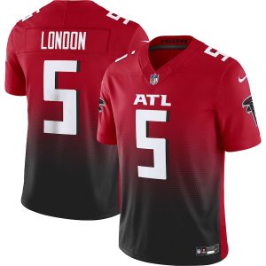 Atlanta Falcons #5 Drake London Men's Red Vapor F.U.S.E. Limited Jersey