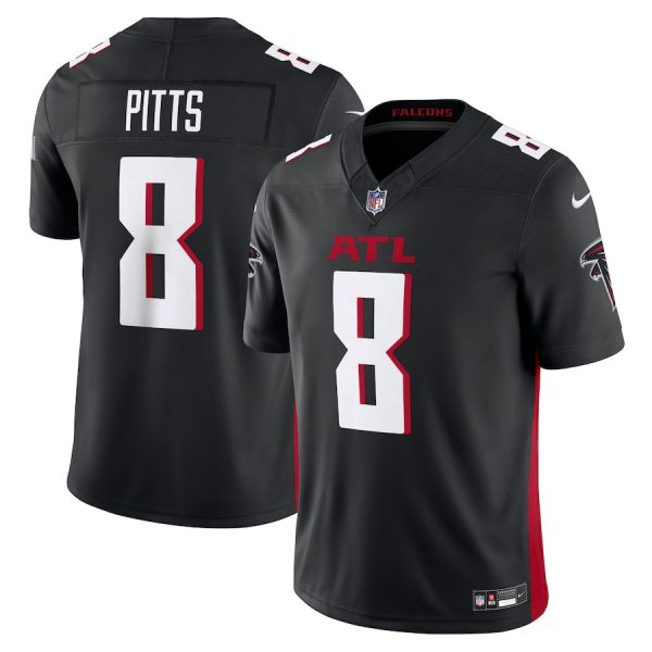 cheap Atlanta Falcons #8 Kyle Pitts Men's Black Vapor F.U.S.E. Limited Jersey