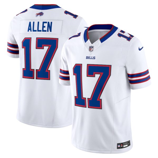 Buffalo Bills ##17 Josh Allen Men's White Vapor F.U.S.E. Limited Jersey