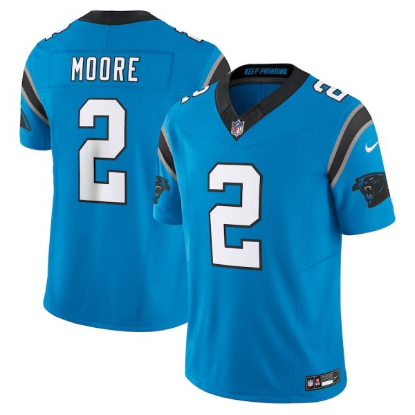 Carolina Panthers #2 D.J. Moore Men's Black Vapor F.U.S.E. Limited Jersey