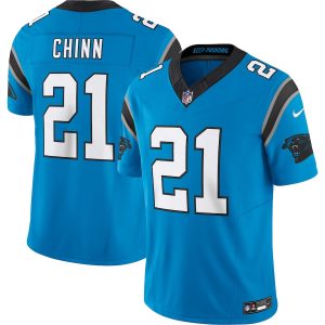 cheap Carolina Panthers #21 Jeremy Chinn Men's Blue Vapor F.U.S.E. Limited Jersey