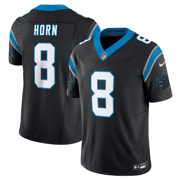 cheap Carolina Panthers #8 Jaycee Horn Men's Black Vapor F.U.S.E. Limited Jersey