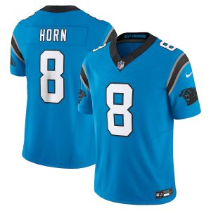 carolina panthers #8 jaycee horn men's blue vapor f.u.s.e. limited youth jersey