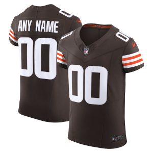 customized Cleveland Browns Custom Men's Brown Vapor F.U.S.E. Limited Jersey