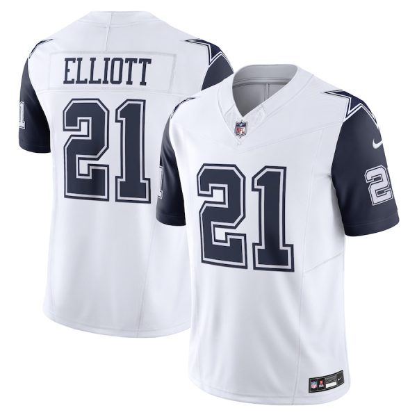 Dallas Cowboys #21 Ezekiel Elliott Men's White Vapor F.U.S.E. Limited Jersey