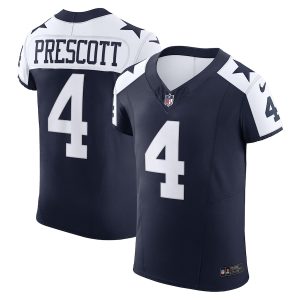 cheap Dallas Cowboys #4 Dak Prescott Men's Navy Vapor F.U.S.E. Elite Jersey