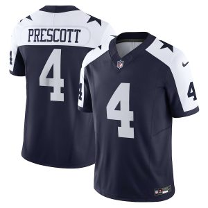 wholesale Dallas Cowboys #4 Dak Prescott Men's Navy Vapor F.U.S.E. Limited Jersey