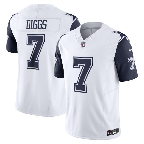 Dallas Cowboys #7 Trevon Diggs Men's White Vapor F.U.S.E. Limited Jersey