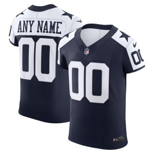 Dallas Cowboys Custom Men's Navy Vapor F.U.S.E. Limited Jersey