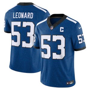 Indianapolis Colts #53 Shaquille Leonard Men's Blue Vapor F.U.S.E. Limited Jersey